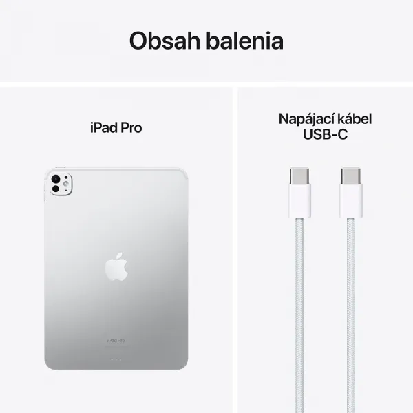 Apple iPad Pro 11" Wi-Fi + Cellular 2TB štandardné sklo - Strieborný (2024) MVW83HC/A
