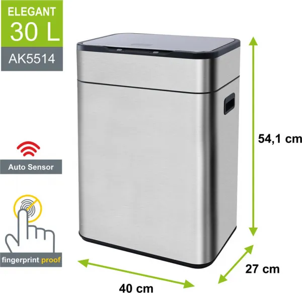 Helpmation ELEGANT 30 l AK5514 bezdotykový koš