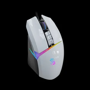 A4tech Bloody Myš W60 Max Activated, podsvícená herní myš, 12000 DPI, USB, Bílá