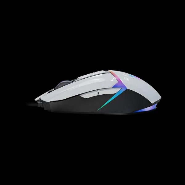 A4tech Bloody Myš W60 Max Activated, podsvícená herní myš, 12000 DPI, USB, Bílá