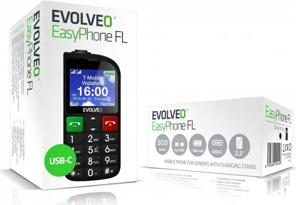 EVOLVEO EasyPhone FL
EVOLVEO EasyPhone ET
, čierna