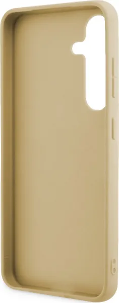 Guess Glitter Flakes Metal Logo Kryt pre Samsung S24 Plus, Zlatý