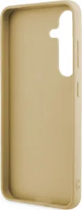 Guess Glitter Flakes Metal Logo Kryt pre Samsung S24 Plus, Zlatý