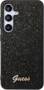 Guess Glitter Flakes Metal Logo Kryt pre Samsung S24, Čierny