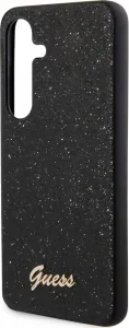 Guess Glitter Flakes Metal Logo Kryt pre Samsung S24, Čierny