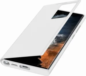 Samsung EF-ZS908CWE Clear View Puzdro pre Galaxy S22 Ultra, Biele
