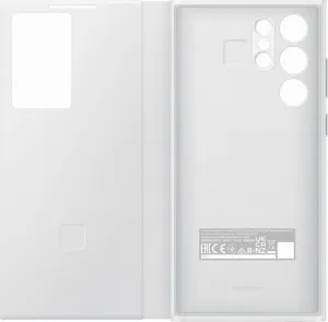 Samsung EF-ZS908CWE Clear View Puzdro pre Galaxy S22 Ultra, Biele