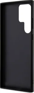 GUESS PU 4G Stripe Kryt pre Samsung S24 Ultra, Čierny