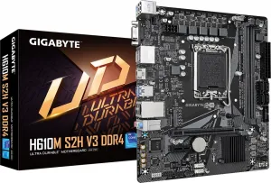 GIGABYTE H610M S2H V3 DDR4 Základná doska, Intel H610, LGA1700, 2xDDR4, mATX H610M S2H V3 DDR4