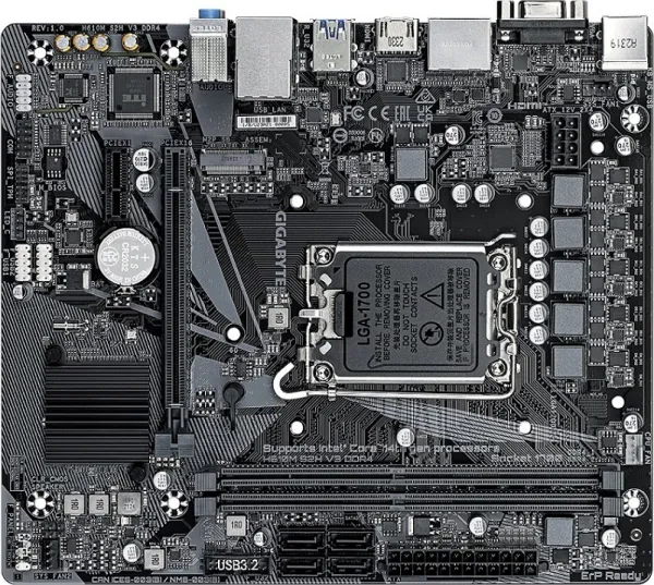 GIGABYTE H610M S2H V3 DDR4 Základná doska, Intel H610, LGA1700, 2xDDR4, mATX H610M S2H V3 DDR4