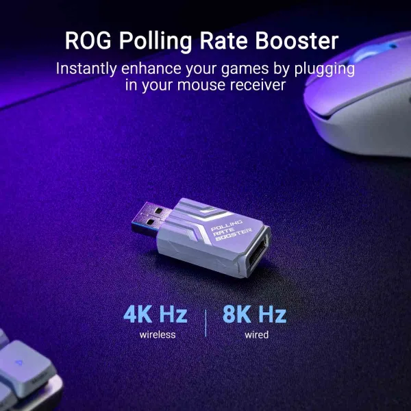 Herná bezdrôtová myš ASUS ROG Keris II Ace, biela 90MP03N0-BMUA10