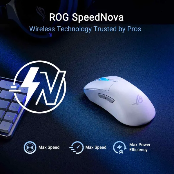 Herná bezdrôtová myš ASUS ROG Keris II Ace, biela 90MP03N0-BMUA10
