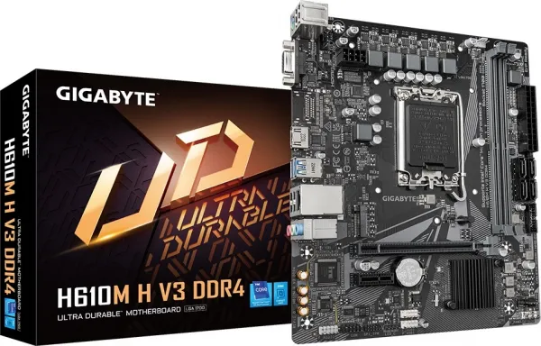 GIGABYTE MB Sc LGA1700 H610M H V3 DDR4, Intel H610, 2xDDR4, 1xHDMI, 1xVGA, mATX