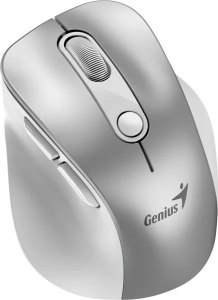 Myš bezdrátová, Genius Ergo 9000S Pro, stříbrná, optická, 2400DPI