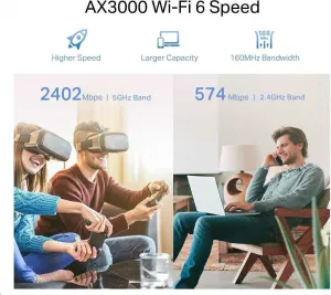 TP-Link RE700X OneMesh/EasyMesh WiFi6 Extender/Repeater (AX3000,2,4GHz/5GHz,1xGbELAN)