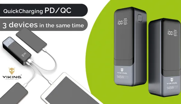 Viking power banka PN-964PD, 27000 mAh, černá