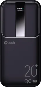 Powerbanka C-tech 20000mAh, Li-Pol, 22,5W, USB-C/USB-A/micro USB
