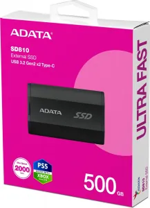 A-Data Pevný disk ADATA SD810, externý HDD 2.5'' 500GB, SSD, USB 3.2 Gen2, čierny