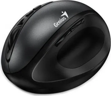 Genius Myš Ergo 8300S, 1600DPI, 2.4 [GHz], optická, 7tl., bezdrátová, černá, 2 ks AAA, vertikální