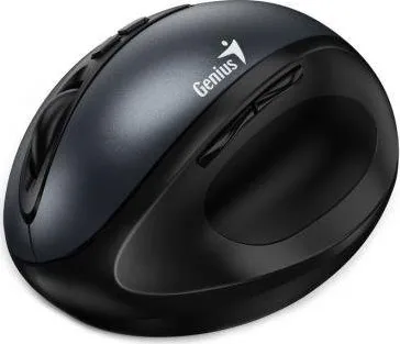 Genius Myš Ergo 8300S, 1600DPI, 2.4 [GHz], optická, 7tl., bezdrátová, černo-šedá, 2 ks AAA, vertikální