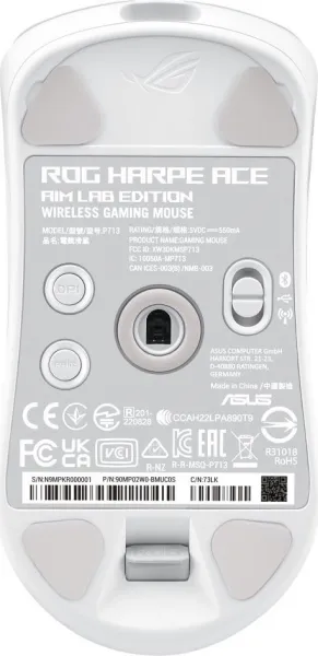 Herná myš Asus ROG Harpe Ace Aim Lab Edition, biela 90MP02W0-BMUA10