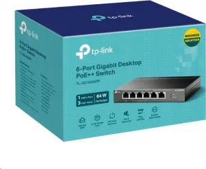 TP-Link CCTV switch TL-SG1006PP (6xGbE, 3xPoE+,1xPoE++, 64W, fanless)