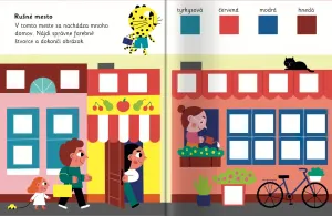 Mačka Bodka učí tvary Štvorce so samolepkami