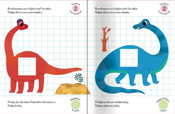 Samolepky krok za krokom Dinosaury