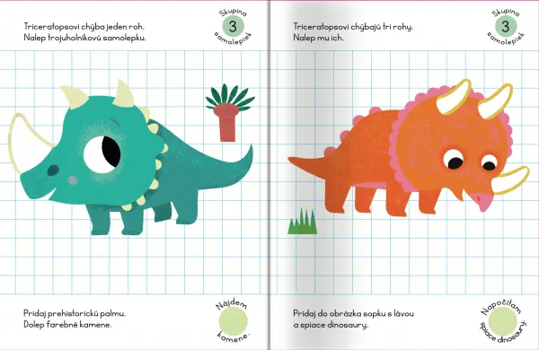 Samolepky krok za krokom Dinosaury