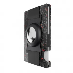Innocent Smart AirTag Strap Wallet - Forged Carbon Black/Red