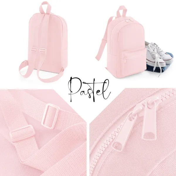 BagBase ruksak s menom Pastel Farba: modrá tmavá