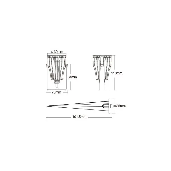 LED záhradný reflektor 6W RGB+Dual-White (2.4GHz)