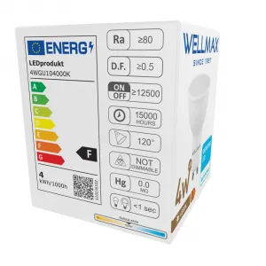 LED žiarovka Wellmax GU10 4W neutrálna biela
