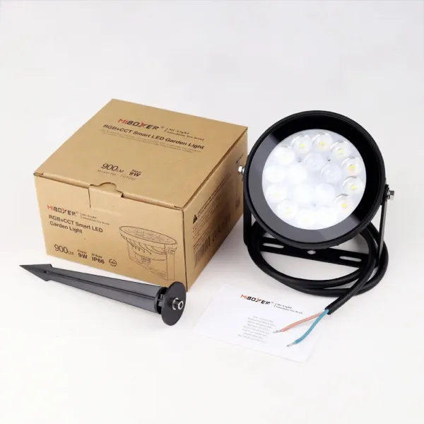 LED záhradný reflektor 9W RGB+Dual-White (2.4GHz)