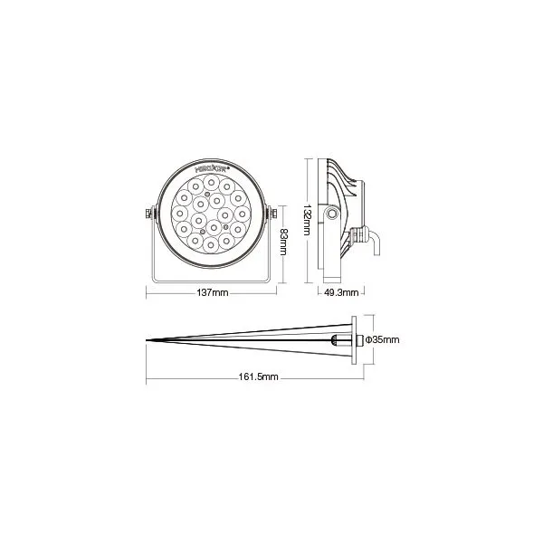 LED záhradný reflektor 9W RGB+Dual-White (2.4GHz)
