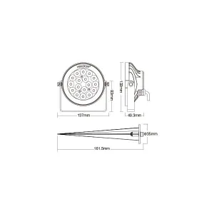 LED záhradný reflektor 9W RGB+Dual-White (2.4GHz)