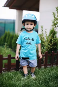 Prilba detská s menom 48 - 51 cm - modrá