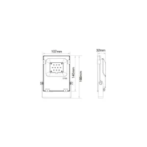 LED reflektor 10W RGB-Dual-White IP65 (2.4GHz)