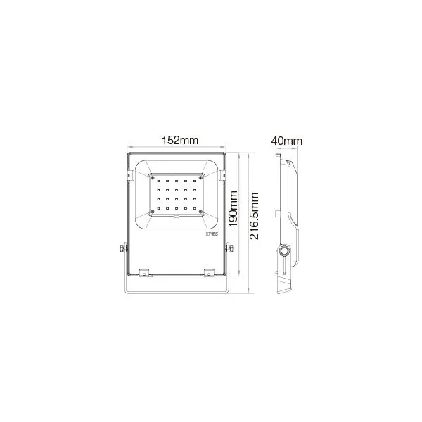 LED reflektor 20W RGB-Dual-White IP65 (2.4GHz)