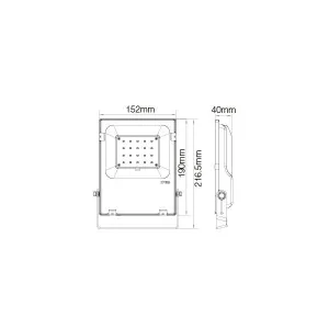 LED reflektor 20W RGB-Dual-White IP65 (2.4GHz)