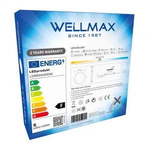 LED panel Wellmax 6W kruh - Neutrálna biela
