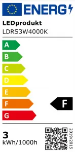 LED panel Wellmax 3W štvorec - Neutrálna biela