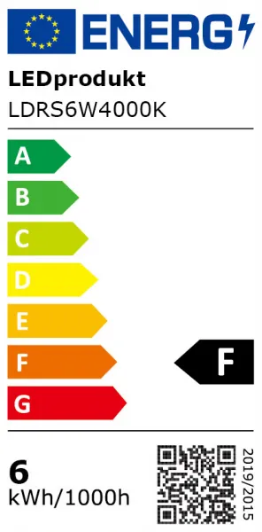 LED panel Wellmax 6W štvorec - Neutrálna biela