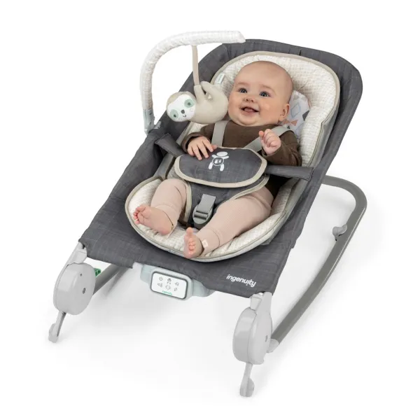 Vibrujúce lehátko Ingenuity Happy Belly™ Rock-to-Bounce - Parker™