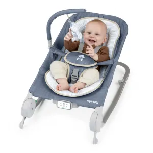 Vibrujúce lehátko Ingenuity Happy Belly™ Rock-to-Bounce – Chambray