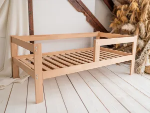 Woodisio Posteľ TODI PLUS so zásuvkou buk Farba: Prírodné drevo, Veľkosť: S roštom, Variant: 200 x 80