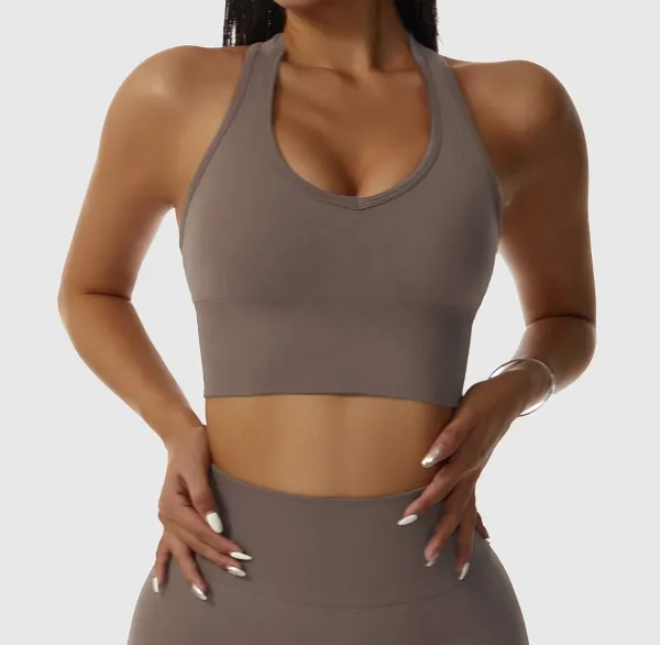 Legínovo Push-up fitness set Intense tmavo hnedý Veľkosť: L