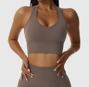 Legínovo Push-up fitness set Intense tmavo hnedý Veľkosť: L