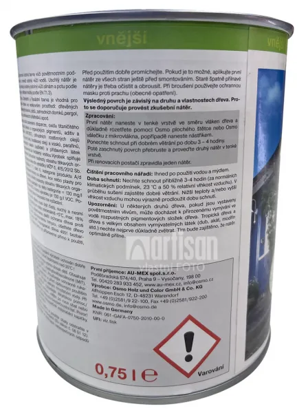 OSMO - Záhradná a fasádna farba RAL 9005  - čierna 2,5 l