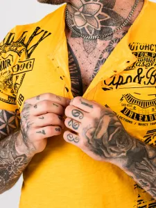 Pánske tričko CIPO & BAXX CT789 MUSTARD Farba: Žltá, Konfekčná veľkosť: L